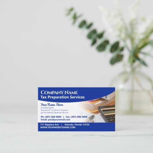 Steuervorbereitung (Vorbereitung) Visitenkarte (Stehend Vorderseite)