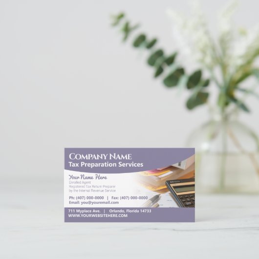 Steuervorbereitung (Vorbereitung) Visitenkarte (Stehend Vorderseite)