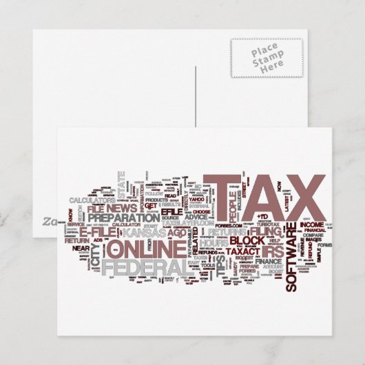 Steuerzeit Postkarte (Vorne/Hinten)