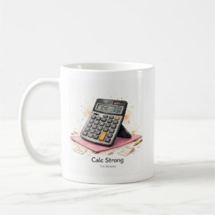 Steuerzeit-Wasserfarbe-Rechner-Kunst Kaffeetasse