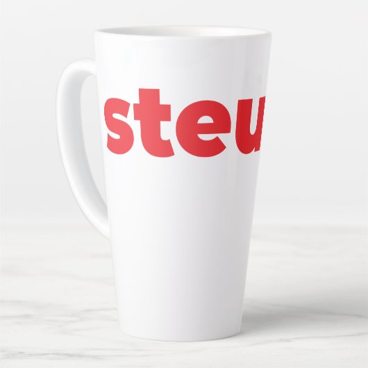 Steups Latte Mug - Red Milchtasse (Linke Ecke)