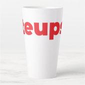Steups Latte Tasse - Rot (Vorderseite)