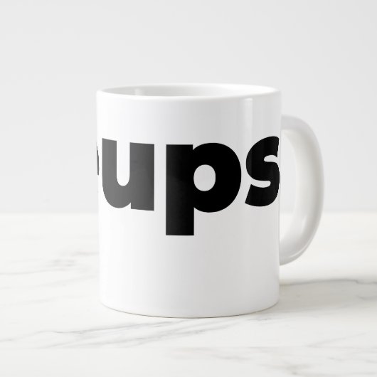 Steups Mug - Black Jumbo-Tasse (Vorderseite Rechts)
