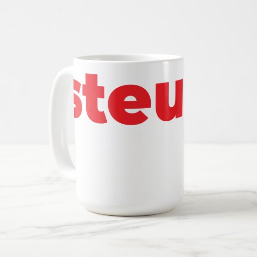 Steups Mug - Red Kaffeetasse (Vorderseite Links)