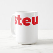 Steups-Tasse - Rot Kaffeetasse (Vorderseite Links)