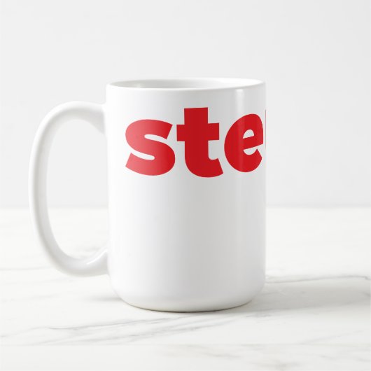 Steups-Tasse - Rot Kaffeetasse (Links)