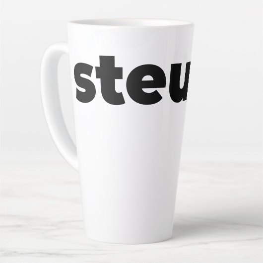 Steups-Tasse - Schwarz Milchtasse (Linke Ecke)
