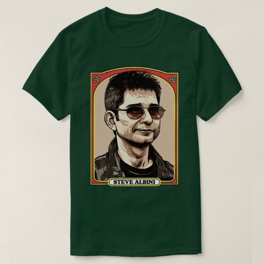 Steve Albini Retro Illustration T-Shirt (Design vorne)