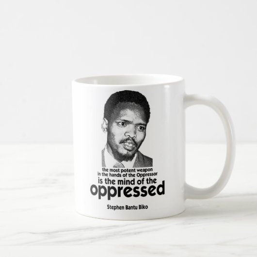 Steve Biko - starke Waffe Kaffeetasse (Rechts)