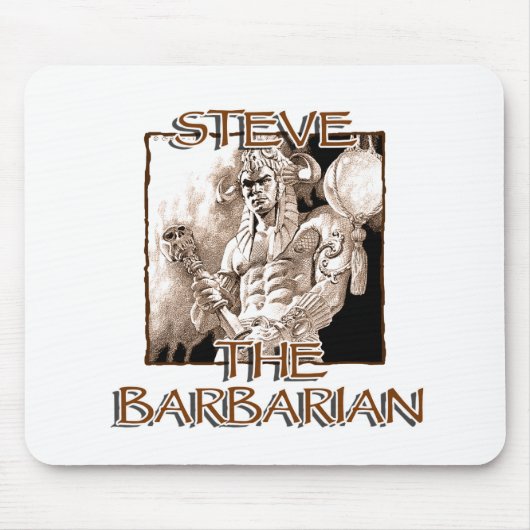 Steve der Barbar Mousepad (Vorne)