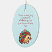 Steve der Igel – Lustiger Atheist Keramik Ornament (Links)
