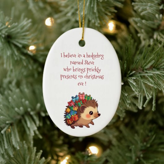 Steve der Igel – Lustiger Atheist Keramik Ornament (Baum)