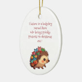 Steve der Igel – Lustiger Atheist Keramik Ornament (Links)