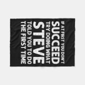 Steve Gift Name D Birthday Funny Christ  Fleecedecke (Vorderseite (Horizontal))