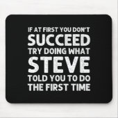 Steve Gift Name D Birthday Funny Christ Mousepad (Vorne)