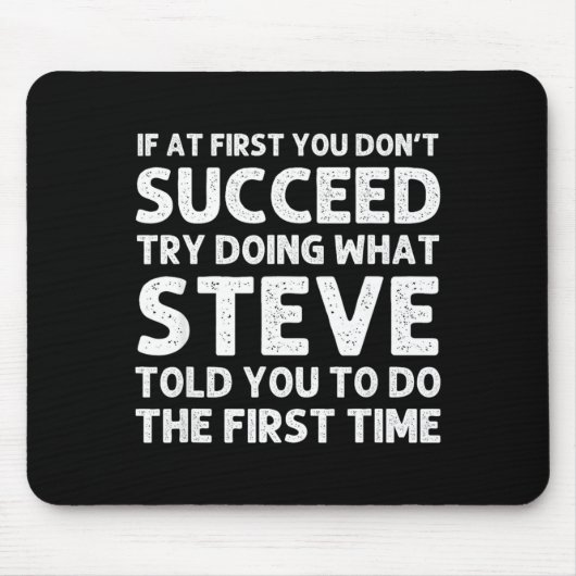 Steve Gift Name D Birthday Funny Christ  Mousepad (Vorne)