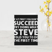 Steve Gift Name D Birthday Funny Christ T Shirt  Karte (Gelbe Blume)