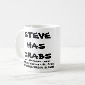STEVE HAT KRABBEN KAFFEETASSE (Vorderseite Links)