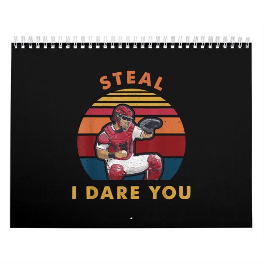 Steve I Dare You Funny Baseball Catcher Player Kalender (Titelbild)