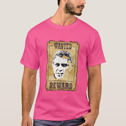 Steve MAC QUEEN WANTED T-Shirt (Vorderseite)