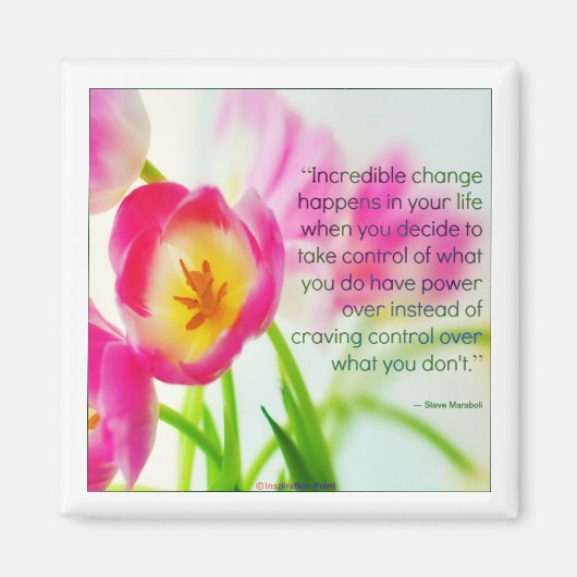 Steve Maraboli Zitat über "Wandel" Magnet (Vorne)