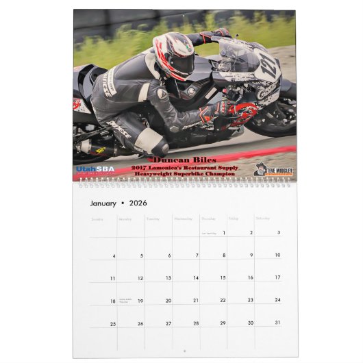 Steve Midgley Fotografy 2018 Calendar Kalender (Jan 2026)