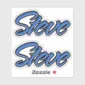 Steve Name blue Aufkleber Sticker Stickerset (Blatt)