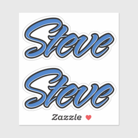 Steve Name blue Aufkleber Sticker Stickerset (Blatt)