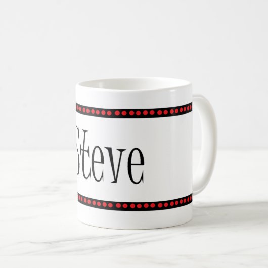 Steve-Name Kaffeetasse (VorderseiteRechts)
