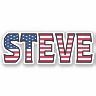 Steve Name Vorname USA Sticker Stickerset