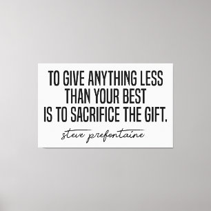 Steve Prefontaine Quote Leinwanddruck