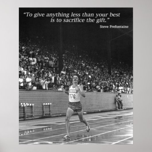 Steve Prefontaine Quote Poster (Vorne)