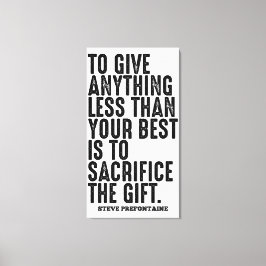 Steve Prefontaine Running Quotes Leinwanddruck