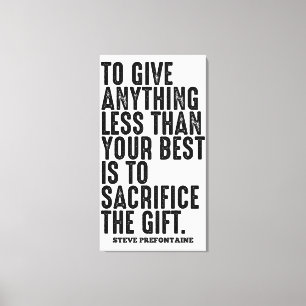 Steve Prefontaine Running Quotes Leinwanddruck