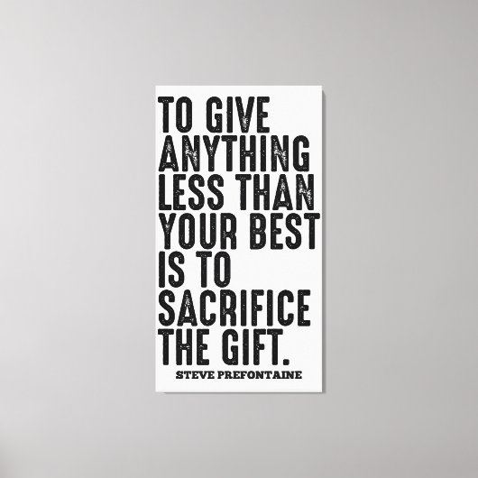 Steve Prefontaine Running Quotes Leinwanddruck (Vorderseite)