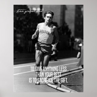 Steve Prefontaine Stopp Pre Poster