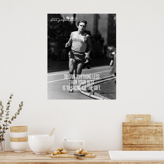 Steve Prefontaine Stopp Pre Poster (Küche)