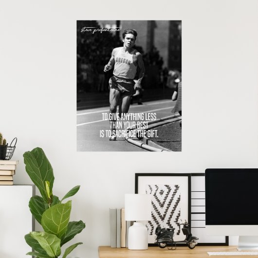 Steve Prefontaine Stopp Pre Poster (Heimbüro)