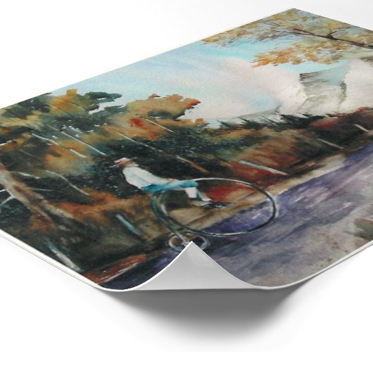 Steve Reiten in den Colorado Bergen. Poster (Ecke)