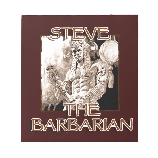 Steve The Barbarian Notizblock (Vorderseite)