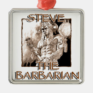 Steve The Barbarian Silbernes Ornament