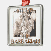 Steve The Barbarian Silbernes Ornament (Links)