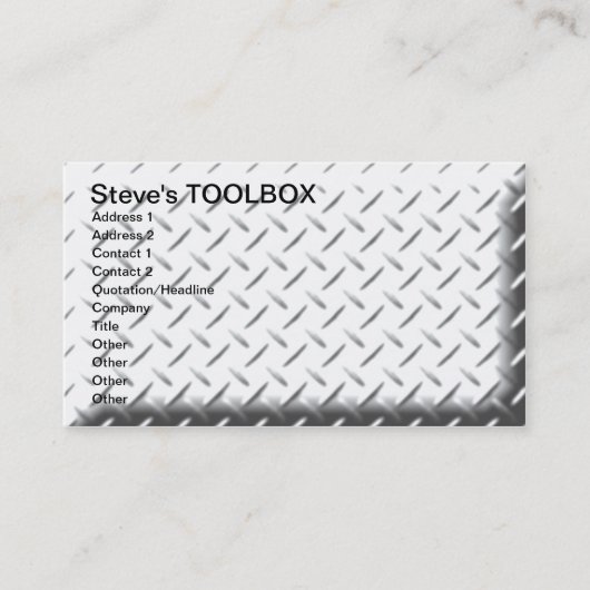 Steve-TOOLBOX Visitenkarte (Vorderseite)