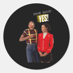 Steve Urkel Familie S Sie sagte ja! Aufkleber