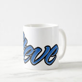 Steve Vorname Name blue Tasse Kaffeetasse (VorderseiteRechts)