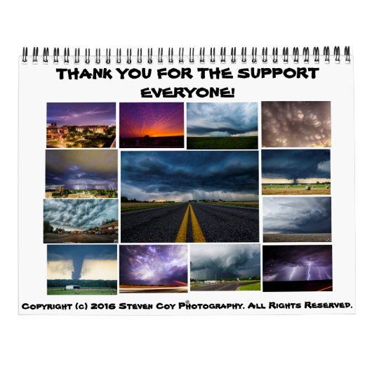 Steven Coy Fotografy 2017 Calendar Kalender (Rückseite)