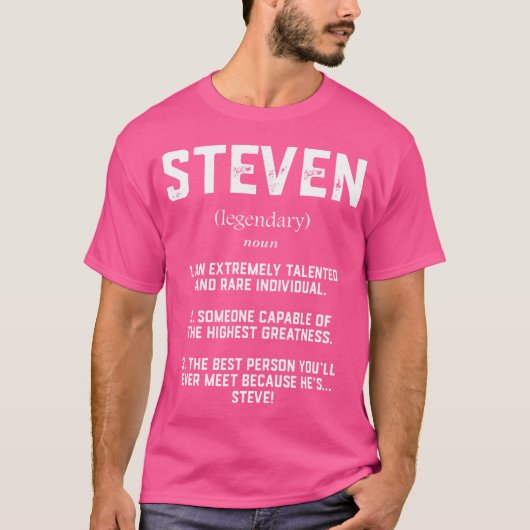 Steven Definition Lustig Talentiert Großartig Stev T-Shirt (Vorderseite)