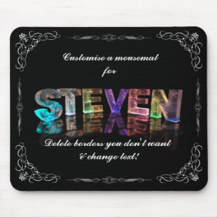 Steven - der NamensSteven in 3D beleuchtet Mousepad