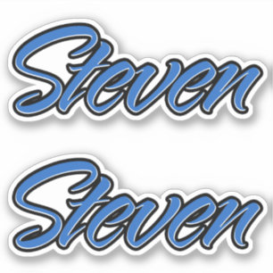Steven Name blue Aufkleber Sticker Stickerset