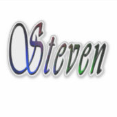 "Steven" Name Die Farben Von Steven, Aufkleber (Vorderseite)